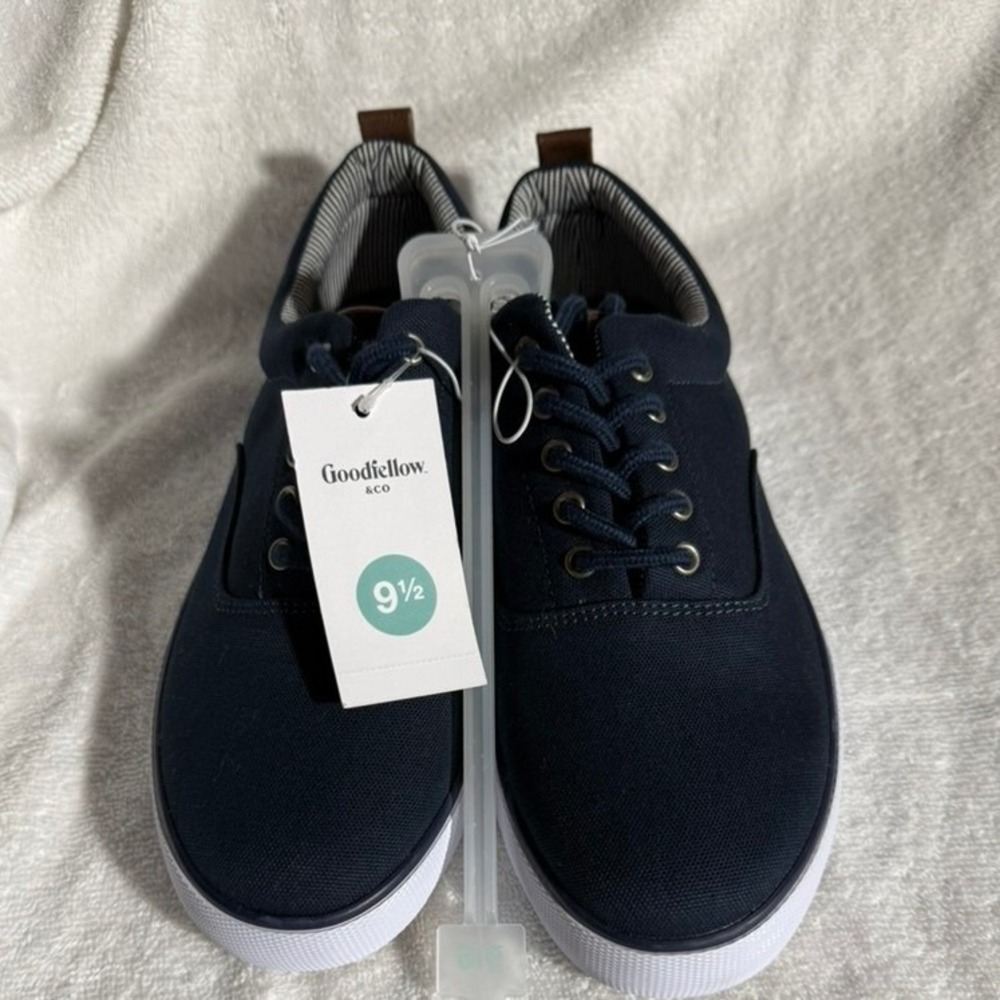 Goodfellow & Co Mens Navy Blue Canvas Lace Up Sneakers Size 9.5 NWT